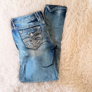 Rock Revival Aliana skinny Light Blue Boot Cut Jeans 29x31.5